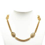 Pre-owned Metal necklaces Chanel Vintage , Yellow , Dames