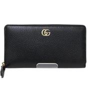 Pre-owned Leather wallets Gucci Vintage , Black , Dames