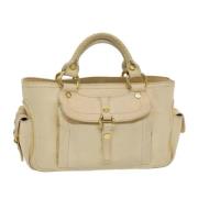 Pre-owned Leather handbags Celine Vintage , Beige , Dames