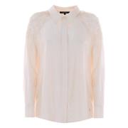 Gesmockte Schouder Shirt Kocca , White , Dames