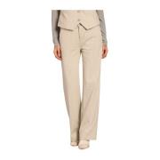 Beige Gestreepte Straight Chino Broek Mason's , Beige , Dames