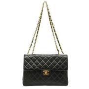 Pre-owned Leather chanel-bags Chanel Vintage , Black , Dames