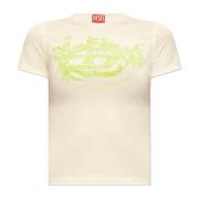 T-shirt T-Uncuties-P3 Diesel , Beige , Dames