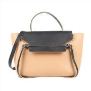 Pre-owned Leather handbags Celine Vintage , Beige , Dames