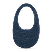 Mini Denim Swipe Handtas Coperni , Blue , Dames