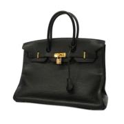 Pre-owned Leather handbags Hermès Vintage , Black , Dames