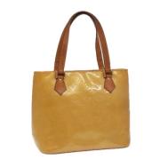 Pre-owned Leather handbags Louis Vuitton Vintage , Beige , Dames