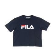 Zwart Iris Cropped Tee Dames T-shirt Fila , Black , Dames