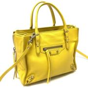 Pre-owned Leather balenciaga-bags Balenciaga Vintage , Yellow , Dames