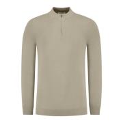 Essentiële Gebreide Halfzip Trui Grijs Pure Path , Gray , Heren