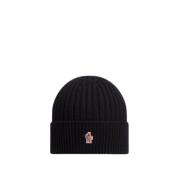 Warme Gebreide Beanie Muts Moncler , Black , Heren