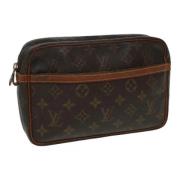 Pre-owned Canvas clutches Louis Vuitton Vintage , Brown , Dames