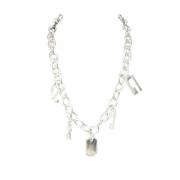 Pre-owned Silver necklaces Gucci Vintage , Gray , Dames