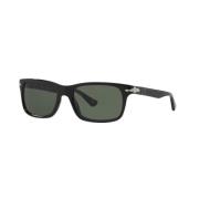 Zwart/Grijs Groene Zonnebril Persol , Black , Heren