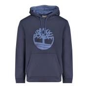 Blauwe hoodie met lange mouwen Timberland , Blue , Heren