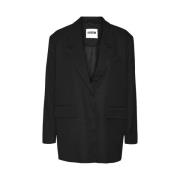 Oversized Blazer met Schoudervulling Noisy May , Black , Dames