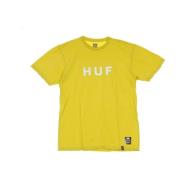 Logo Heren T-Shirt Essentials HUF , Yellow , Heren