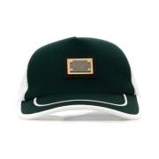 Twee-tone Mesh Baseball Cap Dolce & Gabbana , Green , Heren