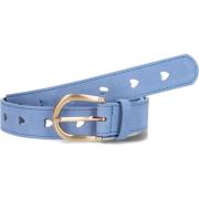 Blauw Hart Uitgesneden Suède Riem Fabienne Chapot , Blue , Dames