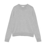 Grijze Mélange Wol-Zijde Sweater Peserico , Gray , Dames