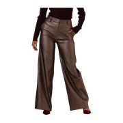 Bronzen Luxe Broek voor Vrouwen Est'Seven , Brown , Dames