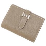 Pre-owned Leather wallets Hermès Vintage , Gray , Dames