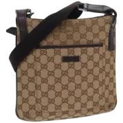 Pre-owned Canvas gucci-bags Gucci Vintage , Beige , Dames