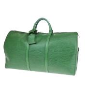 Pre-owned Leather travel-bags Louis Vuitton Vintage , Green , Dames