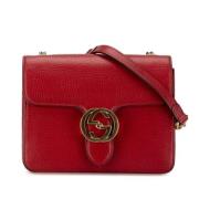 Pre-owned Leather shoulder-bags Gucci Vintage , Red , Dames