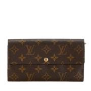 Pre-owned Canvas wallets Louis Vuitton Vintage , Brown , Dames