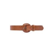 Eenvoudige Cognac Leren Riem Depeche , Brown , Dames