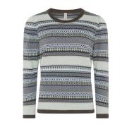 Kleurrijke Jacquard O-Neck Sweater Skovhuus , Multicolor , Dames