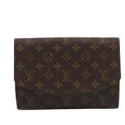 Pre-owned Canvas clutches Louis Vuitton Vintage , Brown , Dames