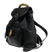 Pre-owned Leather backpacks Gucci Vintage , Black , Dames