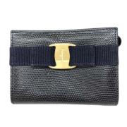 Pre-owned Leather clutches Salvatore Ferragamo Pre-owned , Black , Dam...