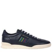 Navy Leren Sneakers met Grijs Paneel Paul Smith , Black , Heren