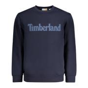 Blauwe Sweatshirt met Print en Lange Mouwen Timberland , Blue , Heren