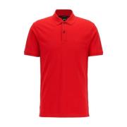 Rode Pima Katoen Regular Fit Polo Hugo Boss , Red , Heren