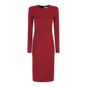 Aansluitende Jurk met Lange Mouwen Victoria Beckham , Red , Dames