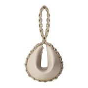 Fortune Cookie Geïnspireerde Leren Tas Hibourama , Beige , Dames