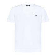 Witte Katoenen Crew Neck T-shirt Ermenegildo Zegna , White , Heren