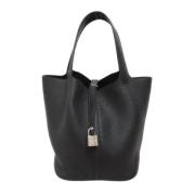 Pre-owned Leather shoulder-bags Hermès Vintage , Black , Dames