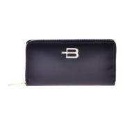 Wallet in smooth black calfskin Baldinini , Black , Dames