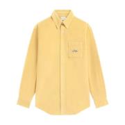 Gele Corduroy Overhemd met Lange Mouwen Drole de Monsieur , Yellow , H...