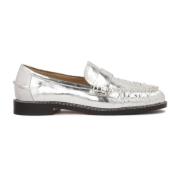 Zilveren loafers stijl halfschoenen Kazar Studio , Gray , Dames