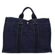 Pre-owned Canvas handbags Hermès Vintage , Blue , Dames