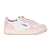 Panel Sneakers met Logo Patch Autry , Pink , Dames