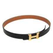 Pre-owned Leather belts Hermès Vintage , Black , Dames