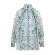 Multicolor Paisley Blouse Zimmermann , Green , Dames