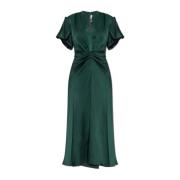 Jurk met decoratieve stiksels Victoria Beckham , Green , Dames